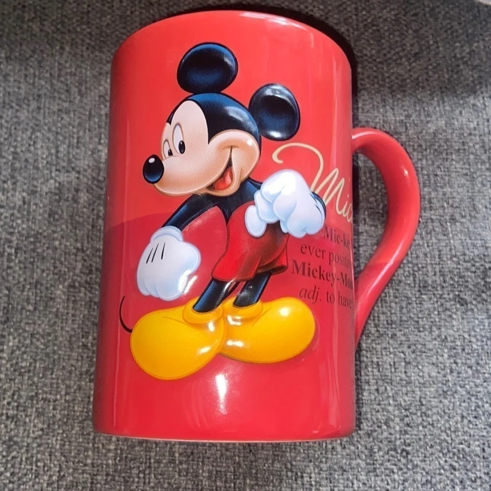 Mickey 5 in red coffee mug T5